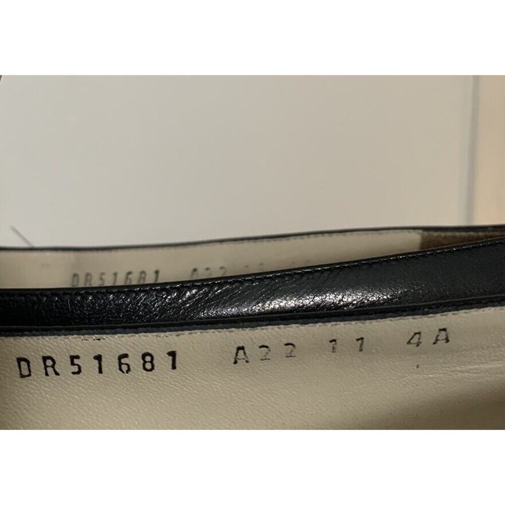 Salvatore Ferragamo Black Leather Elastic Crisscross Square Toe Pumps - Picture 9 of 9